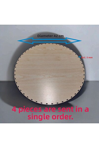 ASUDE HEDİYELİK Cremă de lemn 42 cm 4 buc. Tavă din bambus Placă de tricotat ...