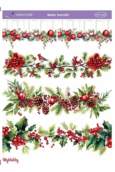 LİNEART Lnt2352 New Year Series with Kokina Pattern Open Ground Water Transfe...