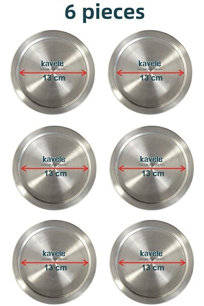 KAVELE 6 Pieces Thick Kadayif Künefe Tray-Kunefe Plate Inner Diameter 14 cm 2-3 People
