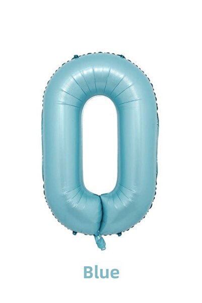 Bunloon Blue Color 0 Number Giant Foil Balloon 76 cm Birthday Party Decoration