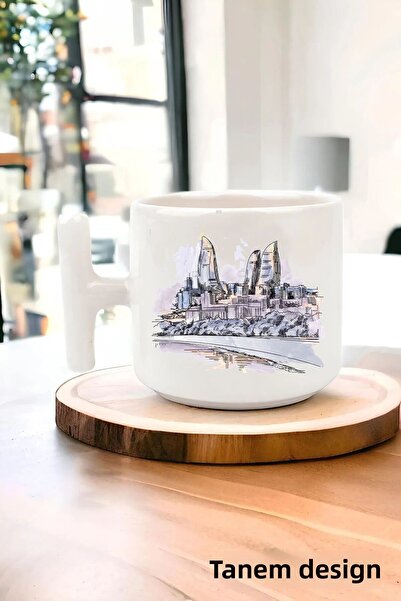 Tanem Tasarım كوب تي مطبوع بتصميم أزيري - باكو، كاراكال، كاراكال