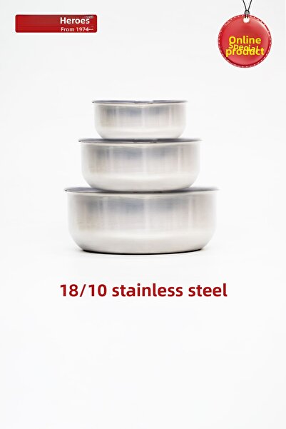 Kahramanlar Chef Box 3-Piece Steel Storage Container 6 Pieces