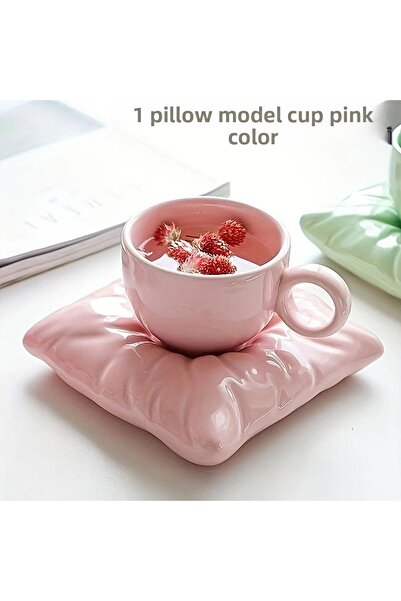 ARVALE Mona 90 ml Coffee Cup - Pillow Model, Figured Turkish Coffee