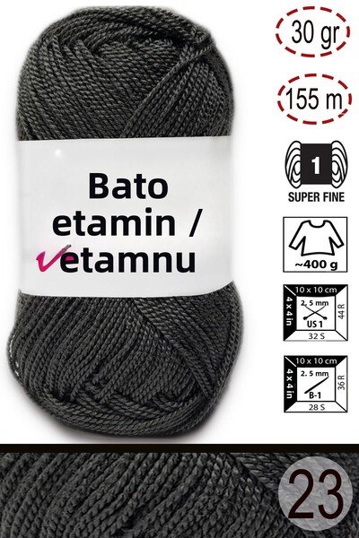 Diva İplik Diva Etamin Work Orlon 23 Anthracite