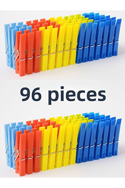 nistabolje 96 قطعة من مشابك الغسيل الكلاسيكية البلاستيكية ذات القبضة القوية، ...