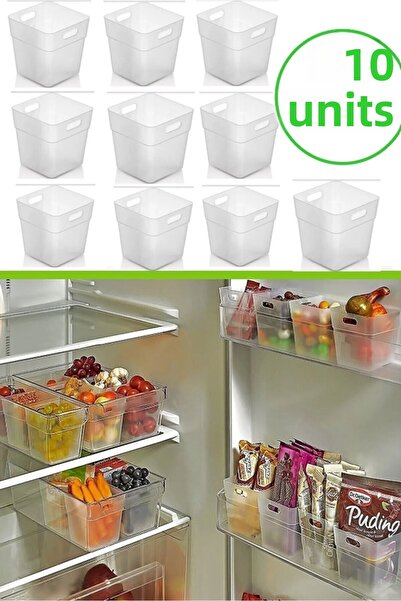 AYGÖREN HOME 10 Pieces Refrigerator Door Shelf Organizer | Refrigerator Organizer and Bathroom Organizer