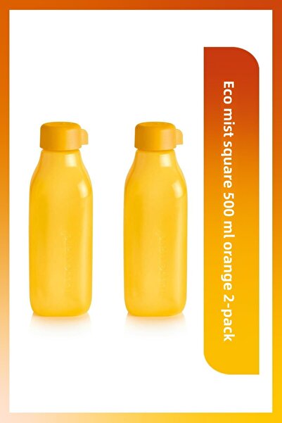 Tupperware Eco Sise Square 500 Ml Orange 2-pack