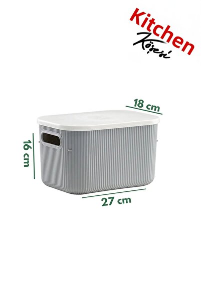 Mutfak Köşesi Terra 6 Pieces 6.2 Liter Organizer Box with Lid, Decorative Storage Box