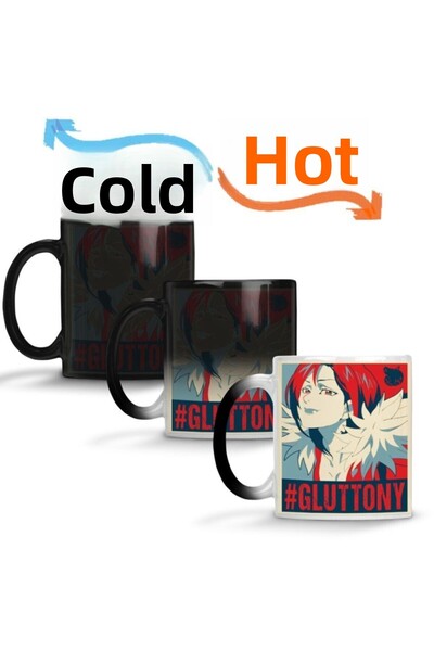 Baskı Dükkanı الخطايا السبع المميتة ميرلين - كوب سحري من الخزف الزجاجي الشراهة