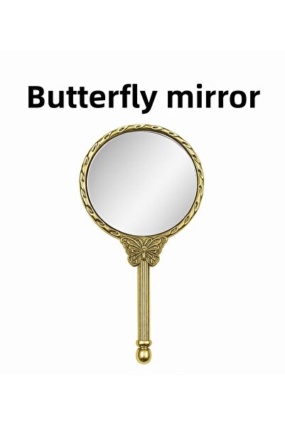 Butik Center مرآة يد صغيرة بتصميم عتيق على شكل فراشة - هدية ديكور 15 قطعة