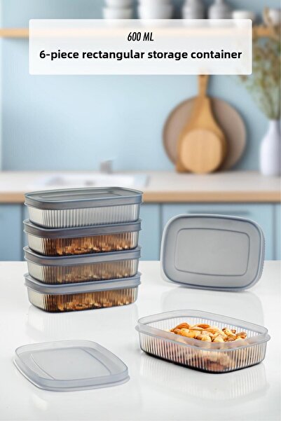 EWs 6 حاويات تخزين - 600 مل للإفطار