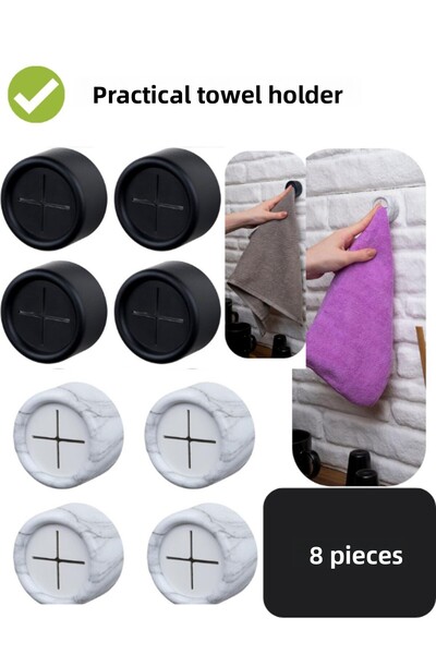 Milat Store Πρακτική κρεμάστρα κουζίνας και μπάνιου 8 τεμαχίων από σιλικόνη γ...