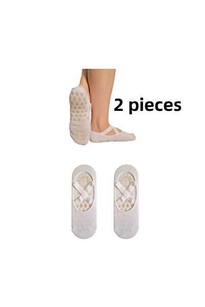 Aware Time Șosete pentru femei cu talpă anti-alunecare din 2 bucăți pentru fi...