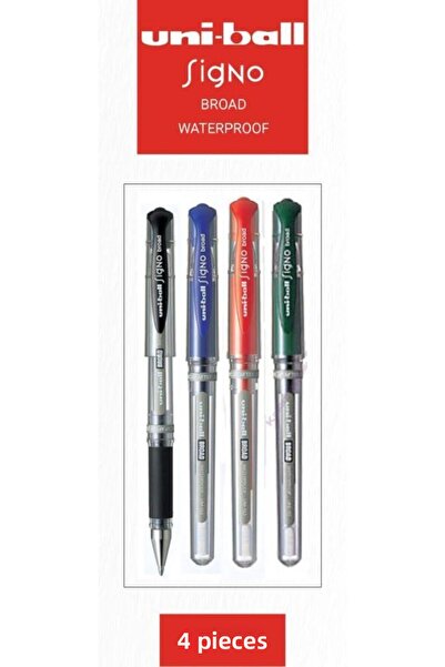 Unibal قلم كتابة يوني بول سيجنو برود مقاوم للماء 1.0 رولر 4 ألوان