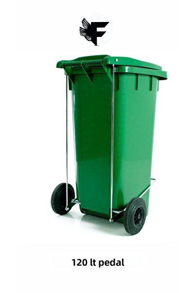 FİGANLAR 1St Quality Plastic 120 Liters Unbreakable Garbage Container with Pedal