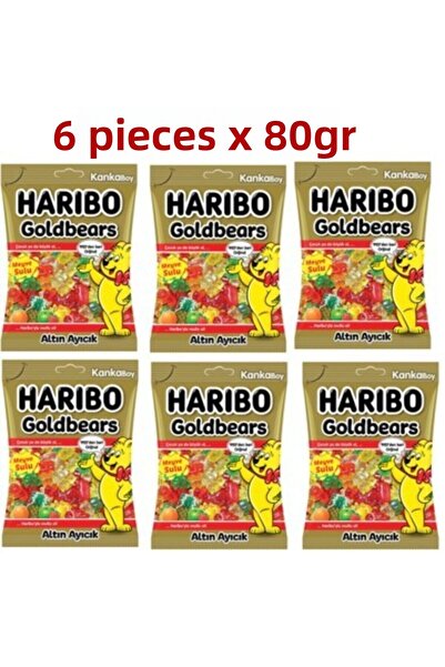 Haribo هاريبو جولد تيدي بير - 80 جرام * 6 قطع