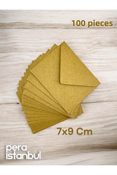 Pera İstanbul 100 bucăți plic mic colorat Kraft 7x9