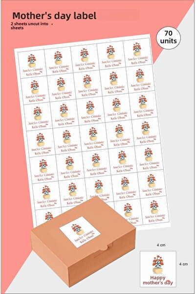 43 cici süsler organizasyon Αυτοκόλλητο για τη γιορτή της μητέρας 4cm Αυτοκόλ...