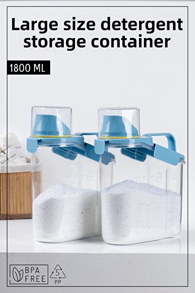Espas Home 2 Leakproof Detergent Storage Container with Gasket / 1800 ml / Blue