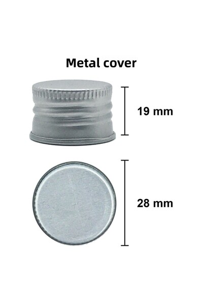 COLDBREWTREND Cold Brew Transparent 200 Ml Leakproof Silver Metal Lid Empty Glass Bottle 6 Pieces