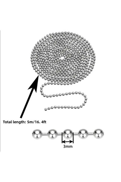 yiğit aksesuar 5 metri 3 mm argintiu lanț metalic material pentru bijuterii