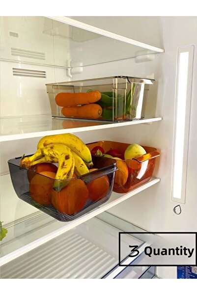 Bayev 3 Pieces Freez Smoked Refrigerator & Closet Organizer