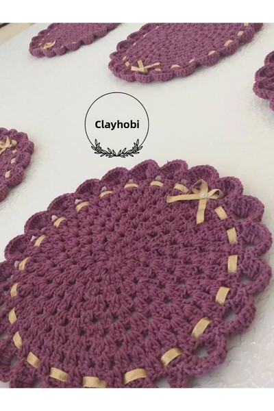 iclayhobi Knitted Handmade Supla Table Decor for 6 People