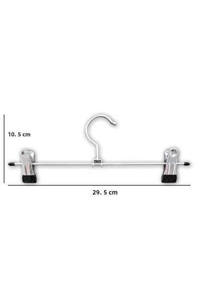 AĞIRSOY 10 bucăți de cuier pentru pantaloni cu sârmă cu blocare 26,5