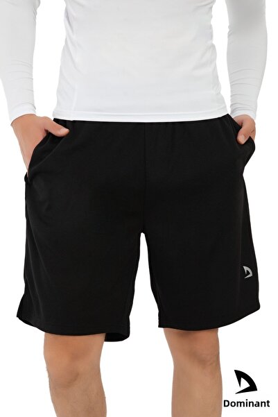 DOMİN SPOR Men's Black Sports Training Casual Pocket Shorts Dmn552369
