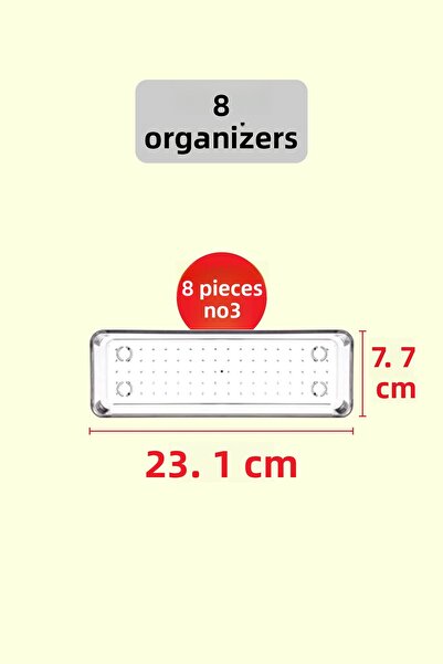 color house No 3 Model Organizer - 8 Pieces of Spoon Holder, 23.1 cm X 7.7 cm