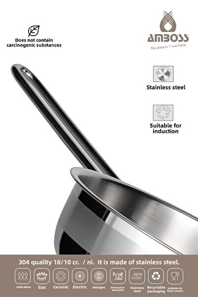 Amboss Maestro 2-Piece Induction Compatible Stainless Steel Skillet Set Without Lid