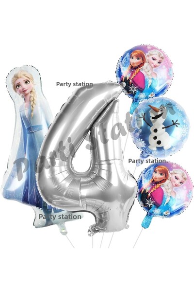 Parti Station مجموعة بالونات فروزن إلسا لعمر 4 سنوات فروزن فروزن إلسا مجموعة ...