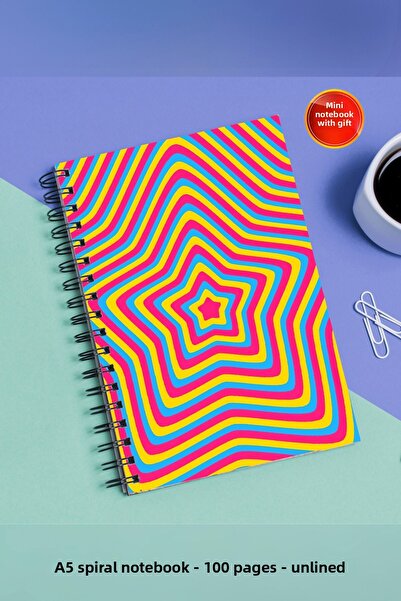 SevindirenŞeyler Copertă pentru planificator fără linii Star A5 Metal - Spiral