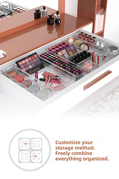 Evlinya 22 Pieces Jewelry Makeup Cabinet-Drawer Organizer Organizer