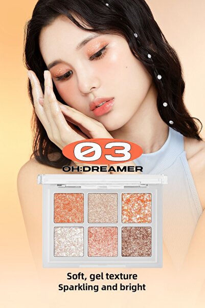 ABOUT TONE Oh My Glitter Pop 03 Oh Dreamer 6-Piece Intense Glitter Palette