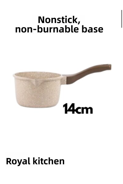 ThermoAD 28 cm Cast Iron Granite Karnıyarık Pot + 26 cm Mink Milk Jug-Faucet Set