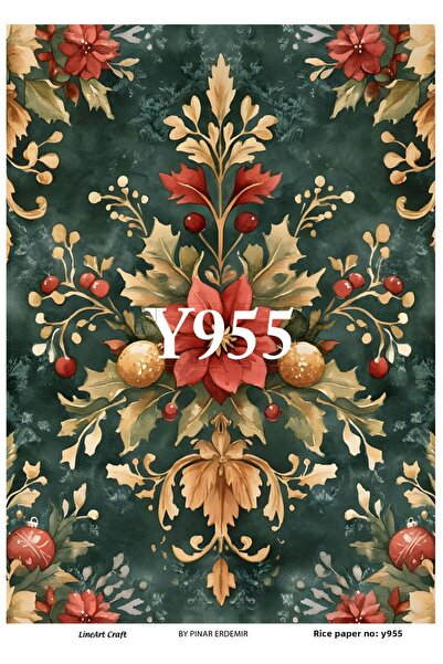 LİNEART سلسلة Y955 للعام الجديد - زخرفة نحاسية مقاس 29*42 سم