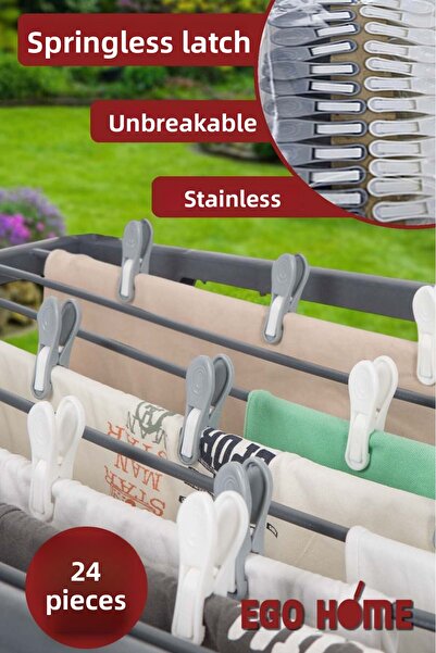 ego home 24 bucăți de cleme pentru haine, fără arc, moderne, care nu lăsaază urme, care nu se sparg, fără arc, pentru rufe, super puternice, care nu lăsa urme