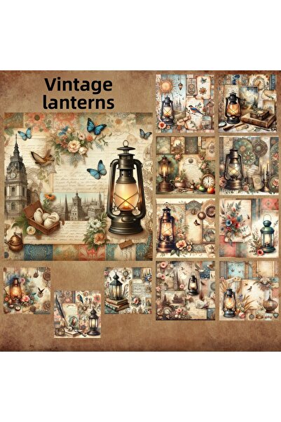 Pink Swan Craft Set de autocolante pentru planificator de felinare vintage 12...