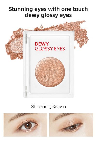 Missha M Dewy Glossy Eyes - Eye Shadow with Moist and Shimmer Appearance (Shooting Brown)