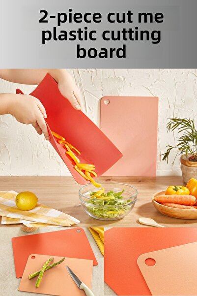 welcomein Red 27-34 cm Cut Me Plastic 2-Piece Cutting Board