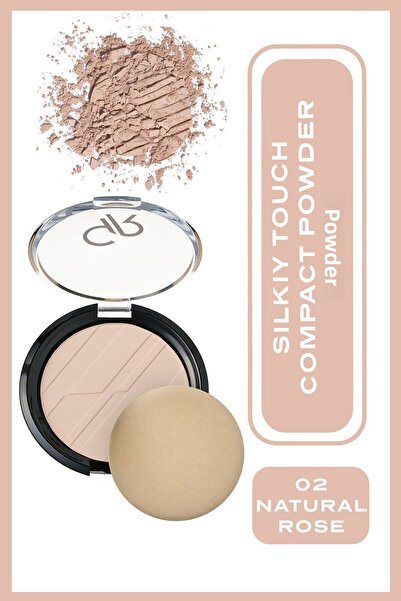 Golden Rose بودرة مضغوطة ذات ملمس حريري رقم: 02 ورد طبيعي - Sıkıştırılmış Pudra