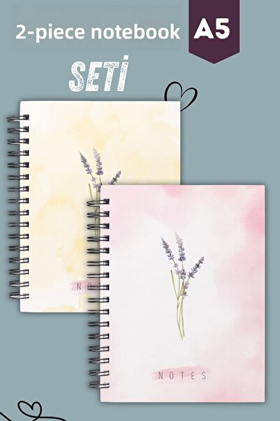 Craft 2 buc caiet cu spirală necăptușită - A5, spirală de oțel, 90 de coli, c...