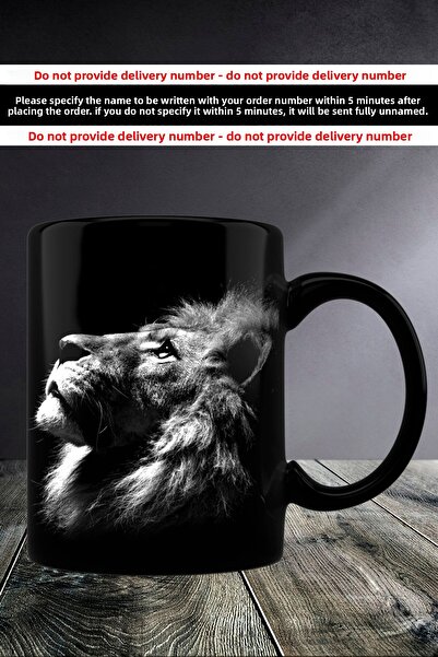 ropİİ كوب أسود بتصميم أسد كوب أسود