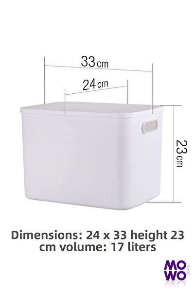 Mowo Home Storage Box White 3 Pcs Multi-Purpose Organizer Box with Lid, Decorative Storage Box, Organi