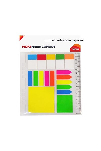 Noki Memo Combo 6, Mixed Color and Convenient, Ideal for Taking Notes