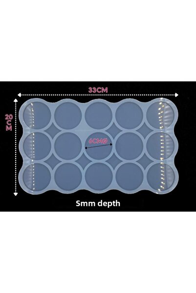 epoksikalipmarketi قالب سيليكون إيبوكسي / قالب مغناطيس 15 قطعة / قالب مغناطيس...