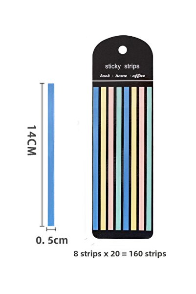 Vox Art شريط Post-it -160 شريط 8 ألوان