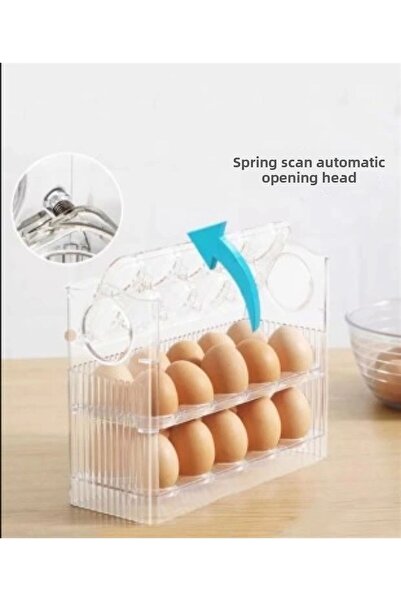 ÇAYLAR AVM 3 Shelves 30 Compartments Refrigerator Egg Organizer