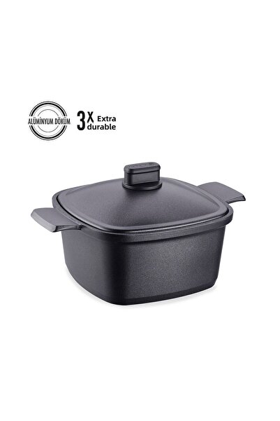 KORKMAZ Casterra Square Cast Pot 24x24x11.5